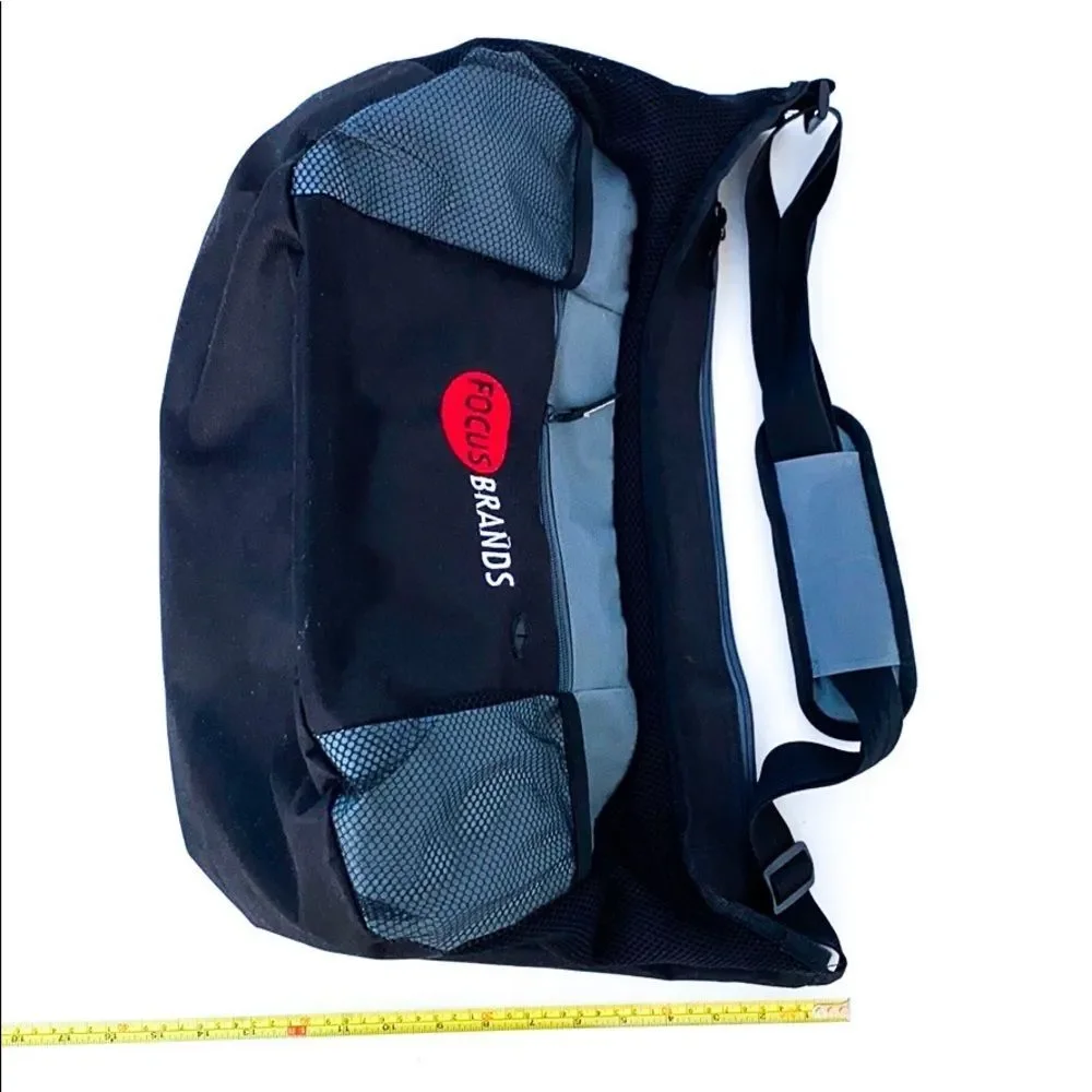 Focus Brands Gray Black Duffle Gym Travel Bag